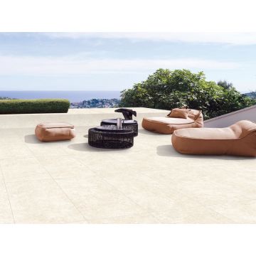 Outdoor Porcelain Tiles - Travertine Beige - Single Sizes