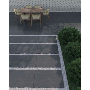 Outdoor Porcelain Tiles - Street Graphite - Single Sizes